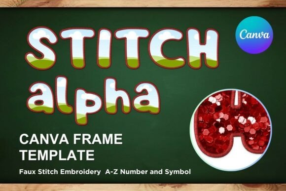 Faux Embroidery Canva Frame Letters_27