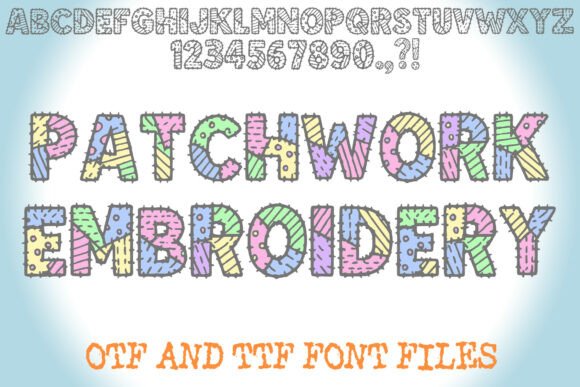 Patchwork Embroidery: A Playful Display Font